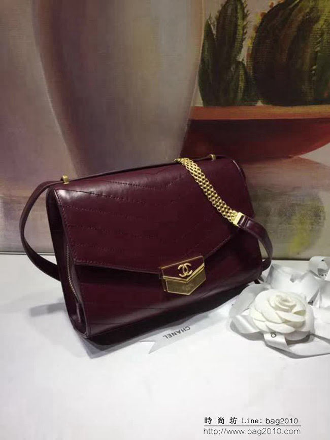 香奈兒CHANEL57491CHANEL 2018新品漢堡系列專櫃最新版肩背斜跨晚宴包 DSC1086